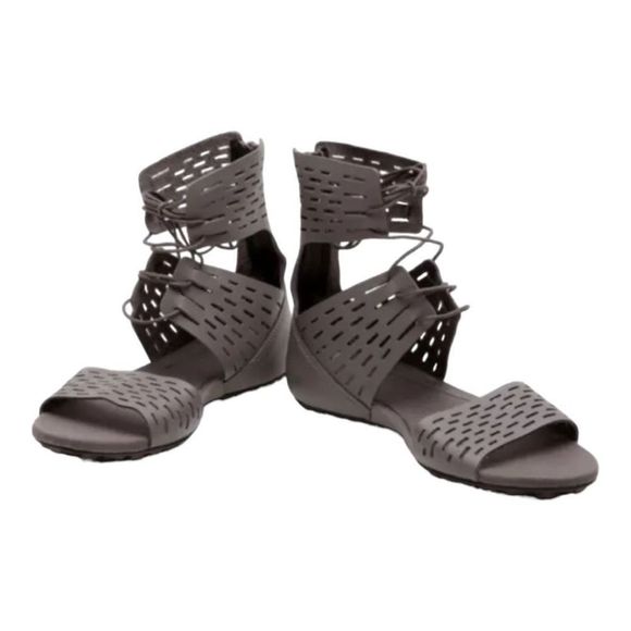 Nike Shoes - Nike Womens Leather Brown Ankle Strap Open Toe Lace Up Gladiator Sandals 11